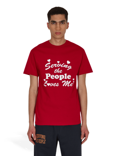 Тениска Serving the People Loves Me T-Shirt Червено | STPS21ILOVETEE 002