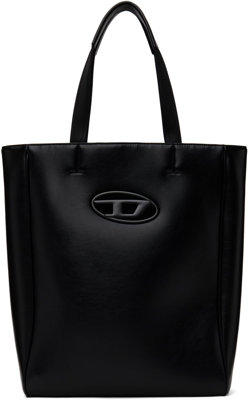 Голяма пазарска чанта Diesel Shopper Ns Black Leather Tote Черно | X10099-P5925-T8013