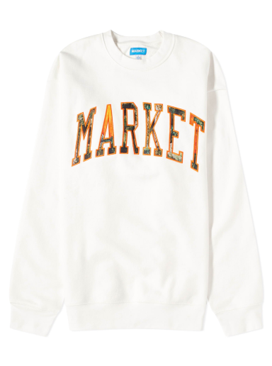 Пуловер MARKET Fauxtree Arc Crewneck Бяло | 396000944-NTR