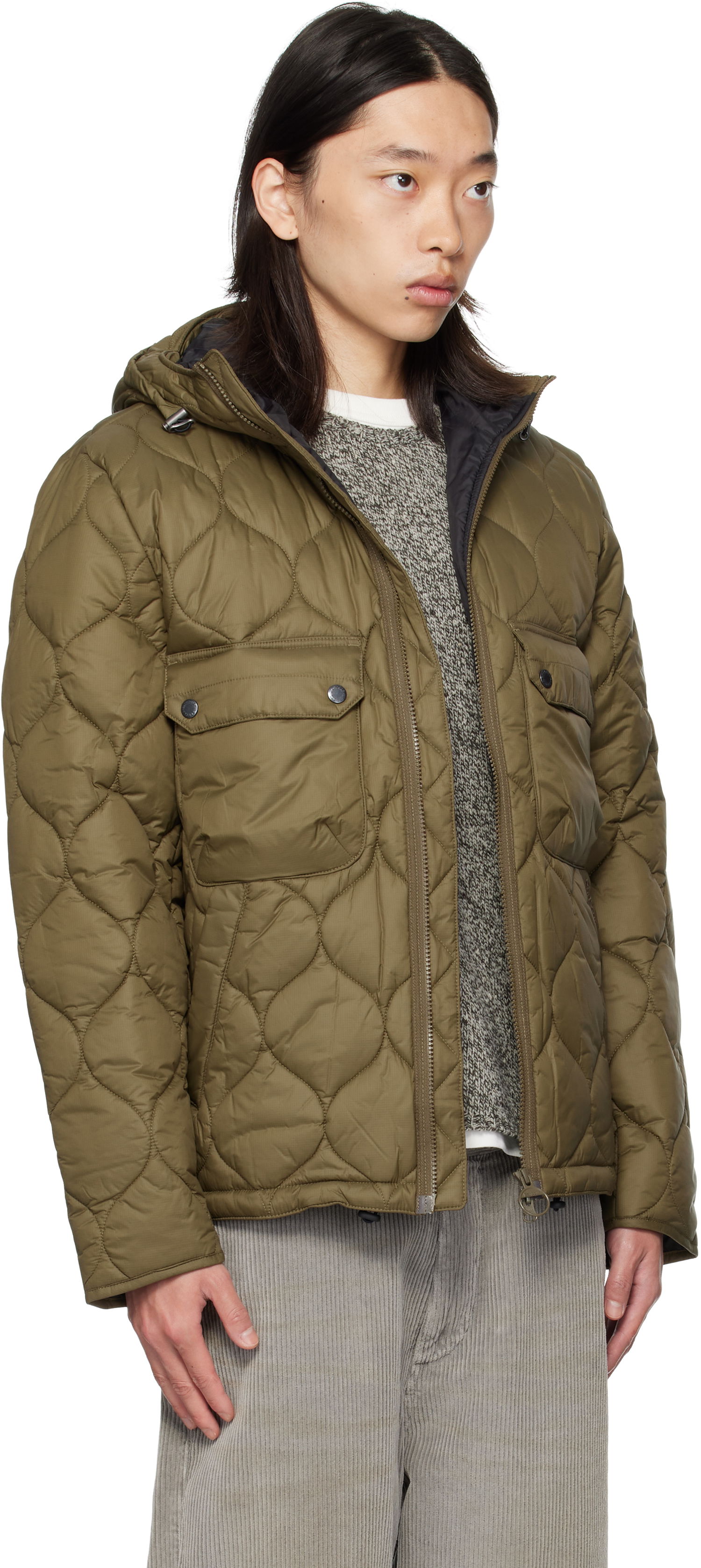 Яке Barbour Barbour Re-Engineered Spey Hooded Quilted Jacket Зелено | MQU1857SN71, 1