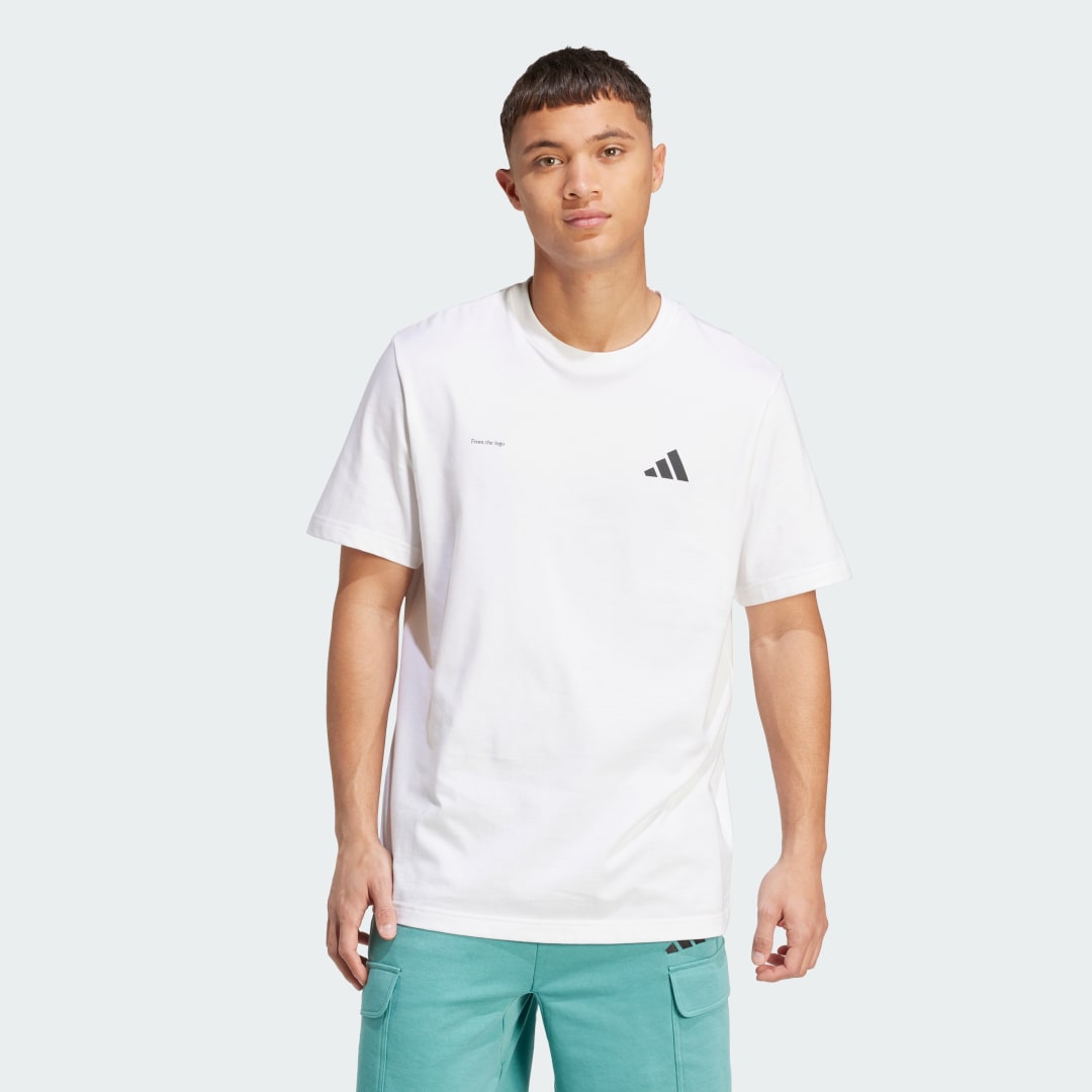 Тениска adidas Performance Power Of Three Graphic T-Shirt Бяло | JW0835, 0