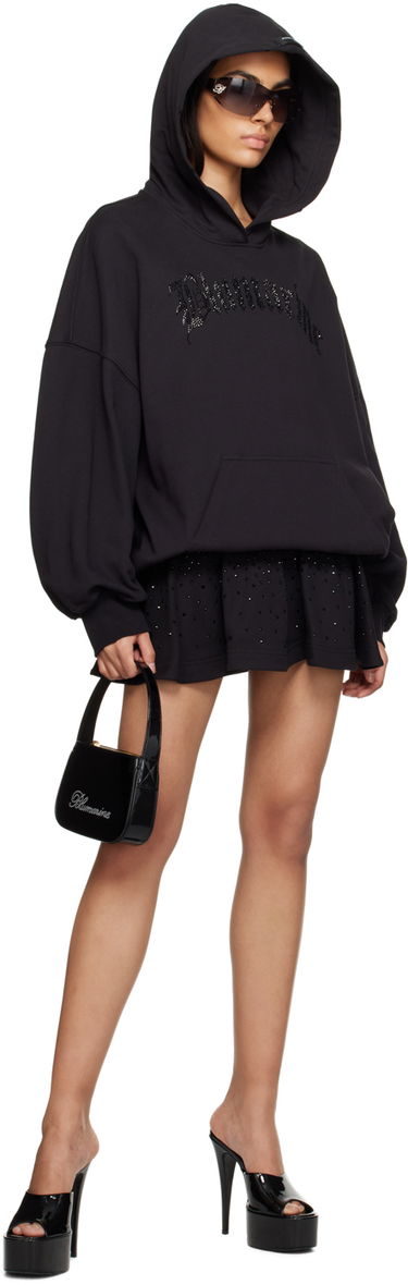 Пола Blumarine Rhinestone Decorated Mini Skirt Черно | P322F016A, 3