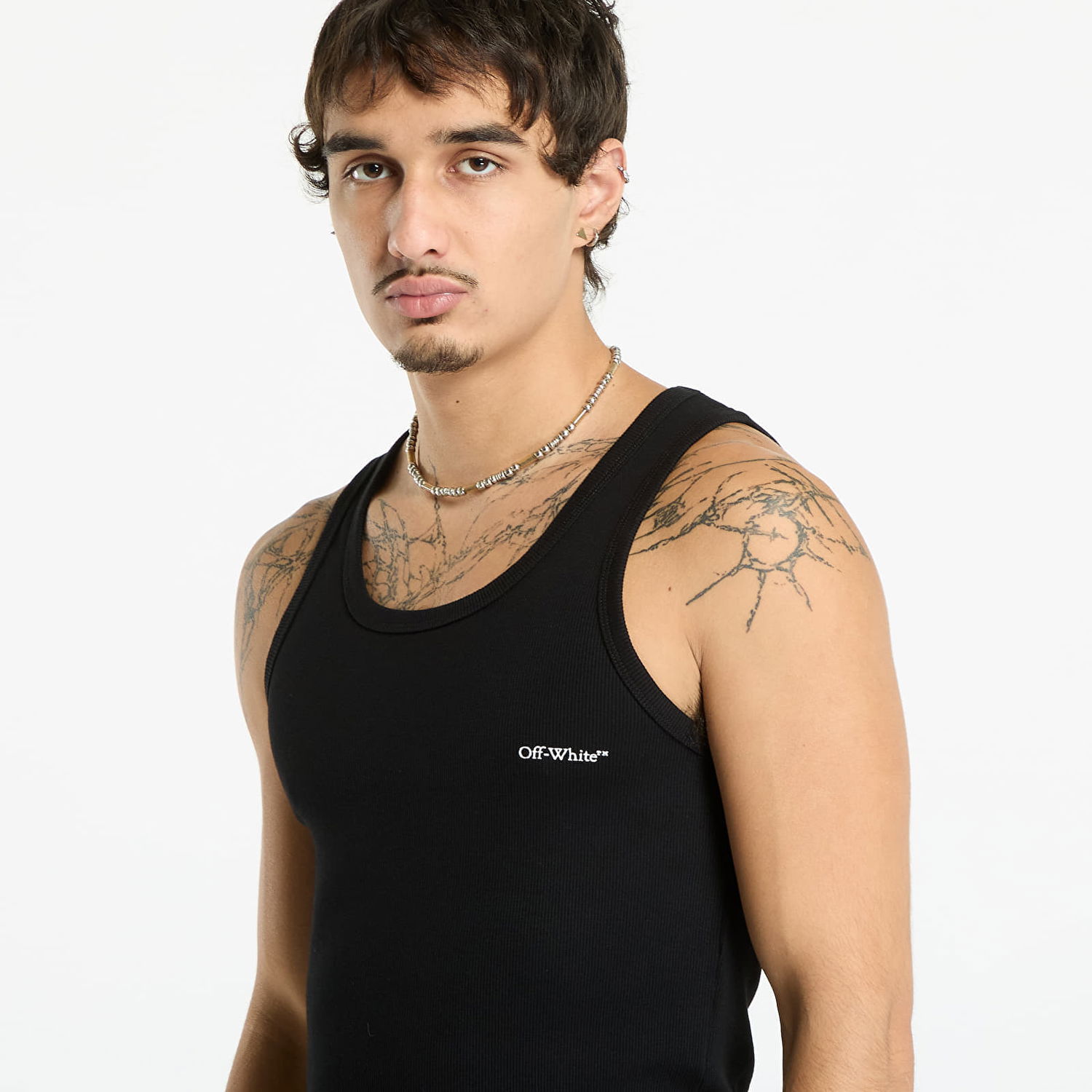 Потник Off-White Off-White Bookish Rib Tank Top Черно | OMUY006C99JER0021001, 1