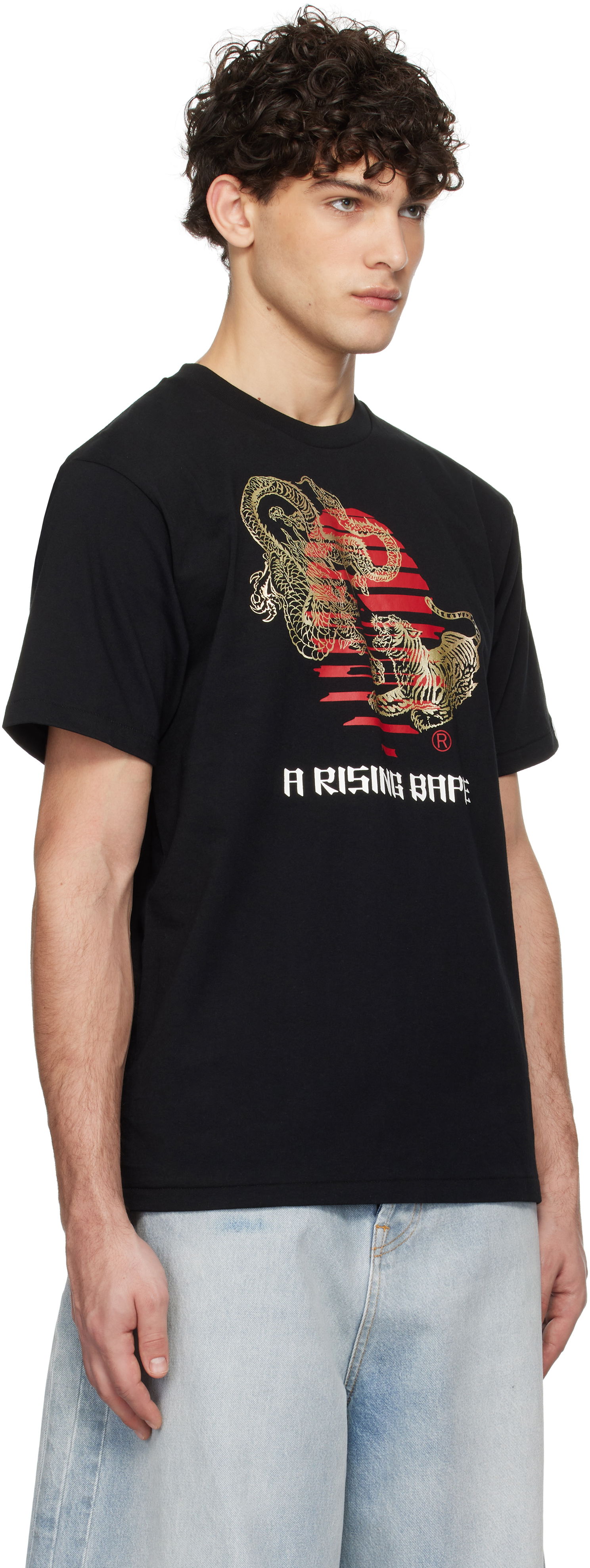 Тениска BAPE Tiger & Dragon Graphic T-Shirt Черно | 001TEK701009L, 1