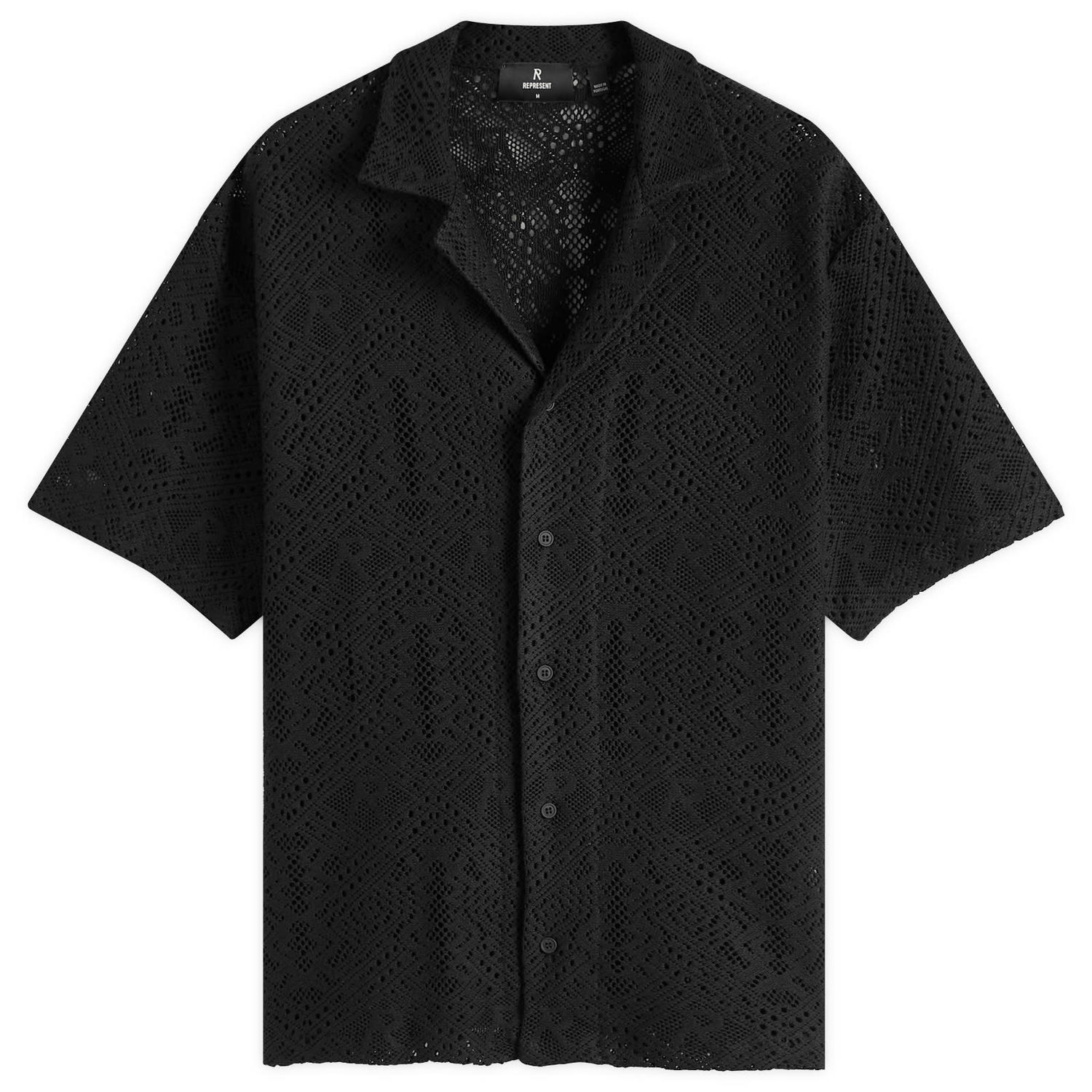 Риза Represent Clo Represent Crochet Shirt Черно | MLM3837-01, 1