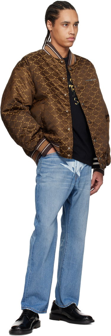 Яке бомбър BAPE BAPE ABC Camo Jacquard Reversible Bomber Jacket Кафяво | 001HJL301301M, 4