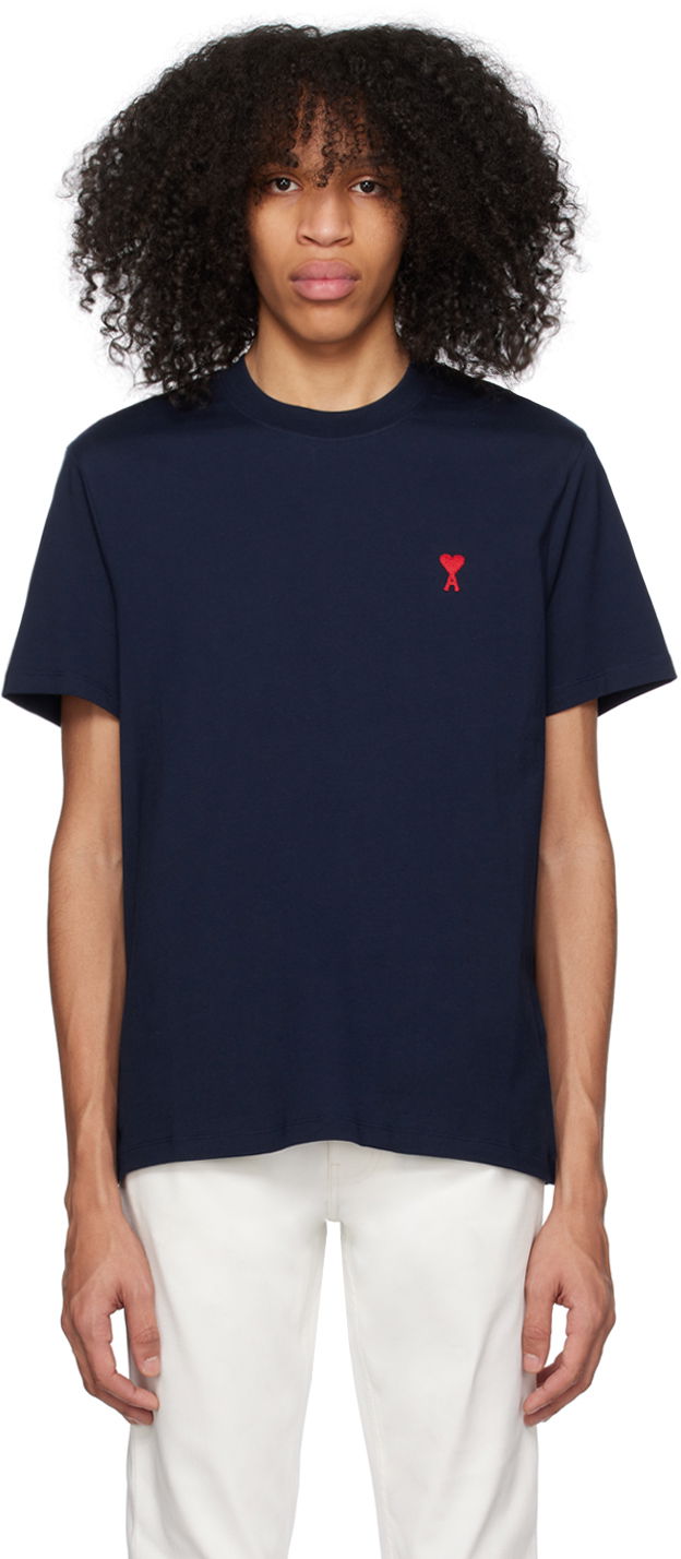 Тениска AMI T-Shirt Тъмно синьо | UTS001.724, 0
