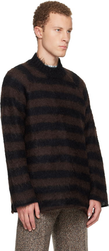 Пуловер UNDERCOVER Fuzzy Striped Mock Neck Sweater Многоцветен | UC2E4904-1, 1
