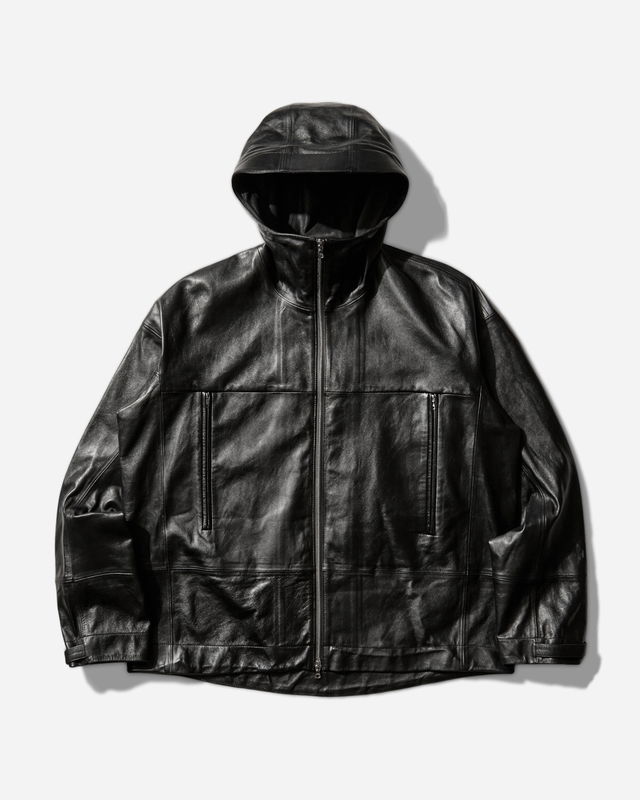WORK SHOP Leather Hooded Jacket