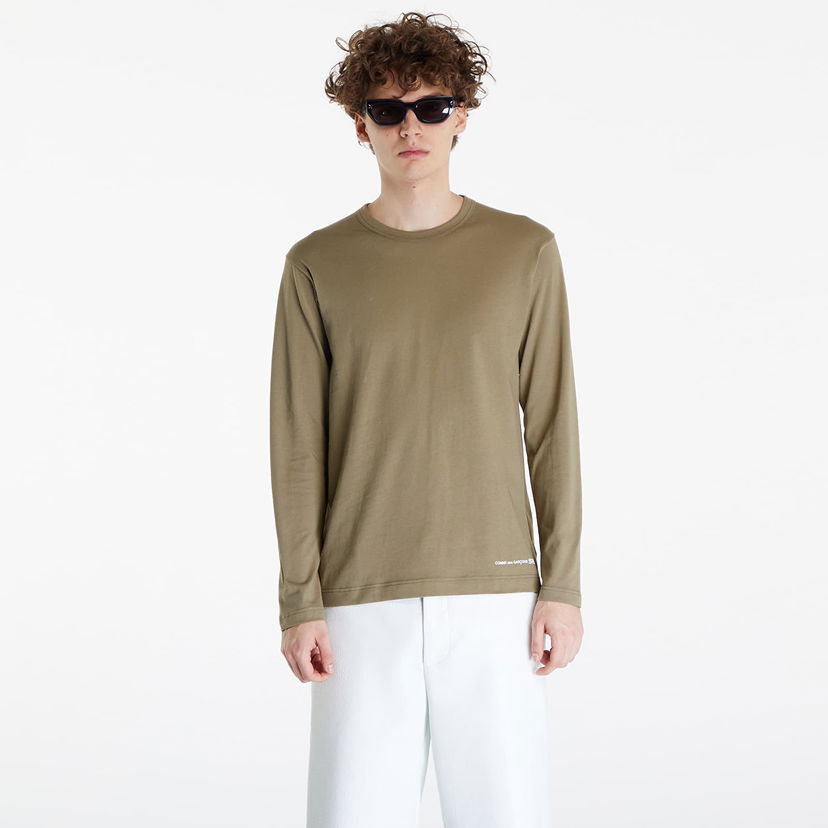 Тениска Comme des Garçons SHIRT Long Sleeve Tee Зелено | FM-T019 khaki