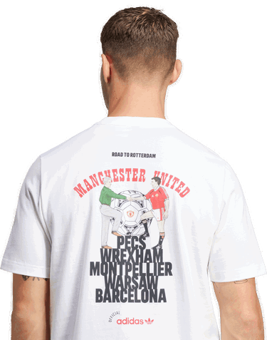 Тениска adidas Performance Manchester United '91 T-Shirt Бяло | JC9389, 3