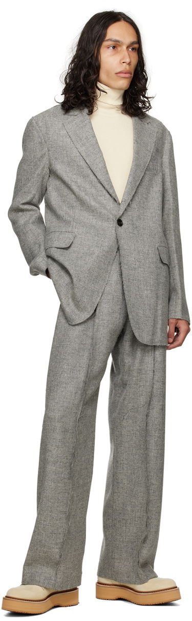 Яке R13 R13 Raw Cut Blazer Сиво | R13MR183-R269A, 3