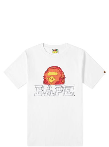 Тениска BAPE Polygon Ape Head Tee White Бяло | 001TEJ301071M-WHT