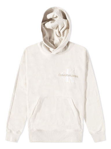 Суитчър CALVIN KLEIN Monologo Oversized Hoody Бяло | J30J323431ACF