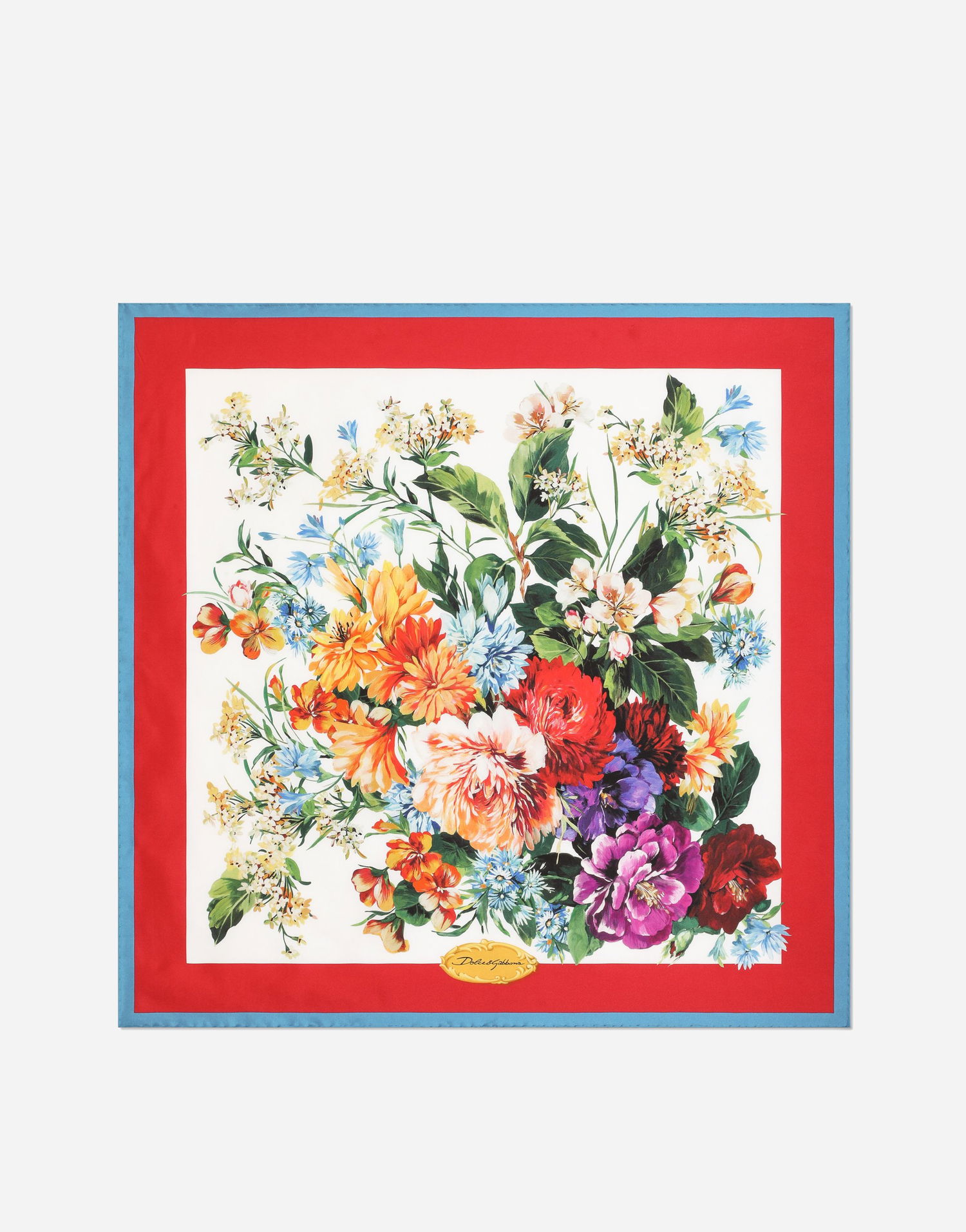 Шал Dolce & Gabbana Dolce & Gabbana 70x70 Silk Twill Floral Print Foulard Многоцветен | FN092RGDC7BHS5PC, 0