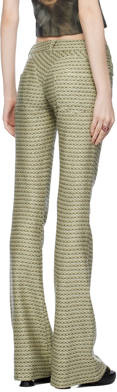 Панталони Collina Strada Collina Strada Checked Flare Trousers Зелено | XX6012, 2