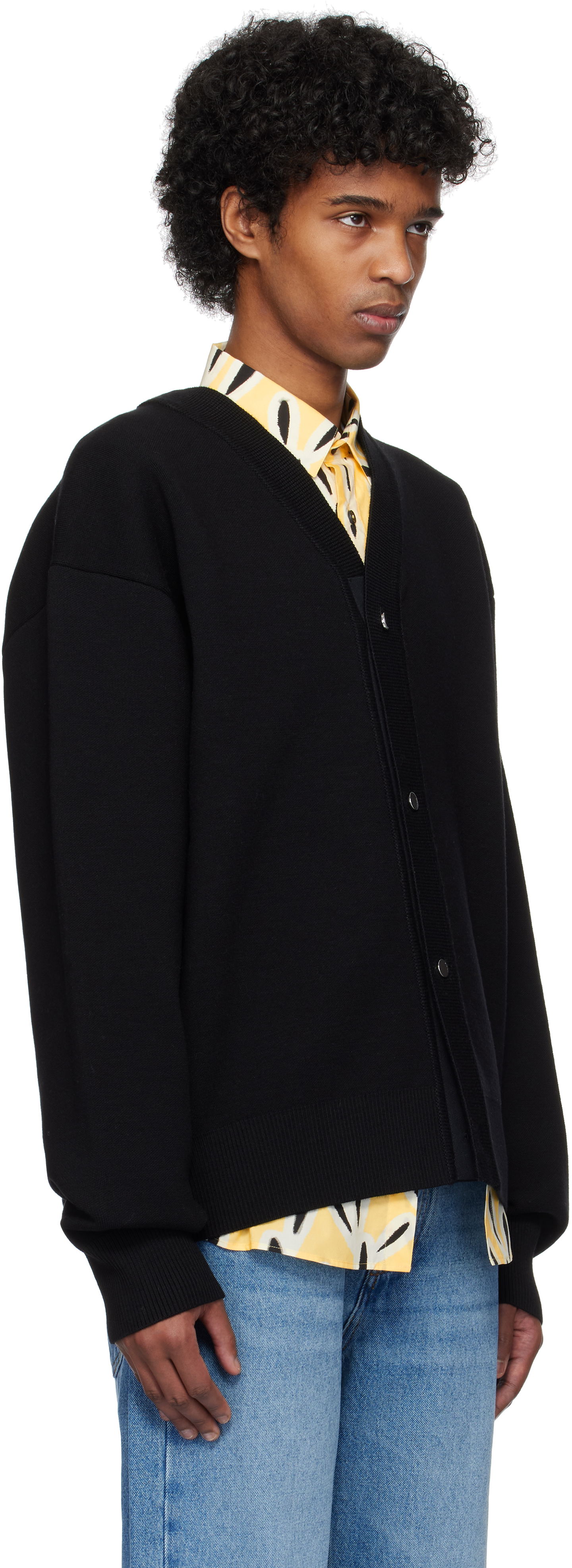 Пуловер Jacquemus Black Les Classiques 'Le cardigan boutonné' Cardigan Черно | 24H246KN292-2359, 1
