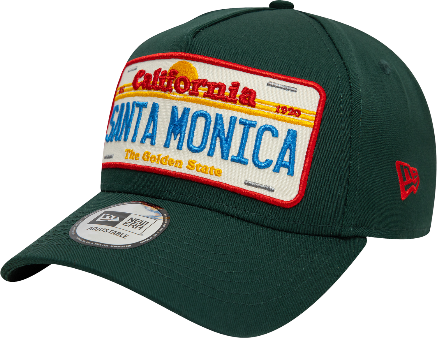 Шапка с козирка New Era Santa Monica License Plate 9FORTY A-Frame Adjustable Cap Зелено | 60595463-60595463, 0