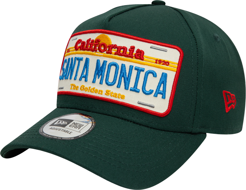 Шапка с козирка New Era Santa Monica License Plate 9FORTY A-Frame Adjustable Cap Зелено | 60595463-60595463