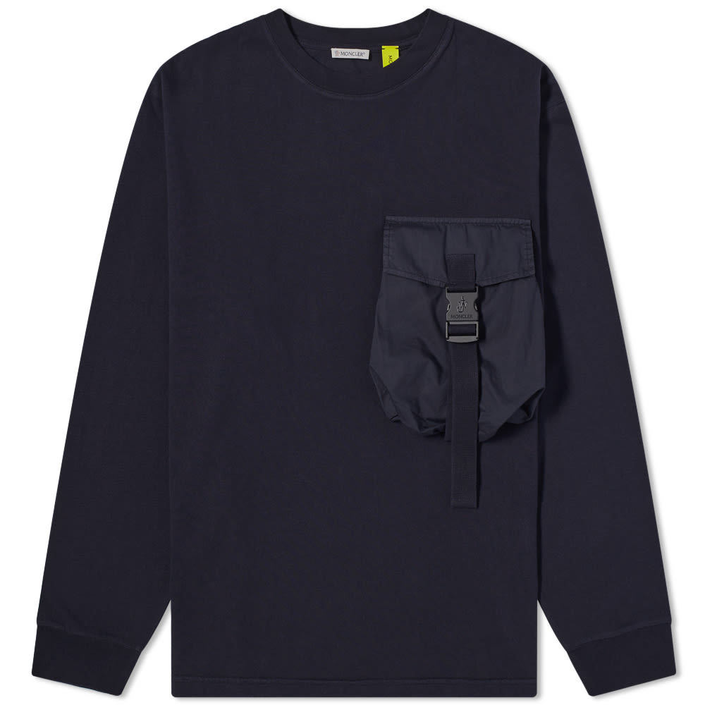 Тениска Moncler x JW Anderson Long Sleeve Bag Chest Pocket Tee Тъмно синьо | 8D000-01-829JS-778, 0