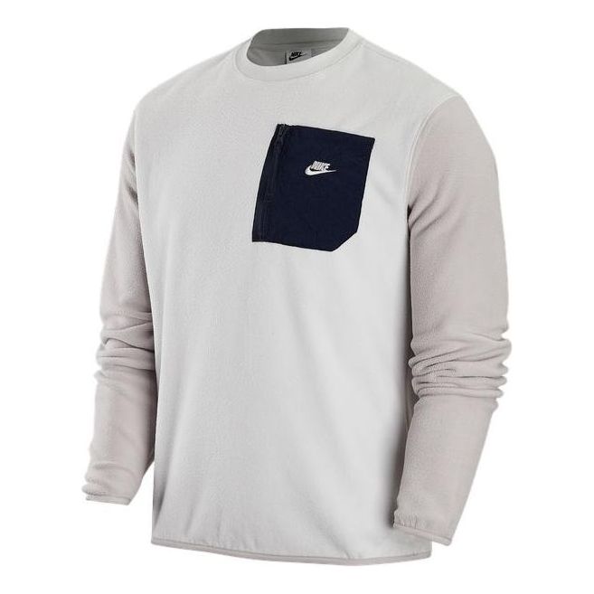 Пуловер Nike Fleece Sweatshirt with Pocket Сиво | FD2376-025, 0