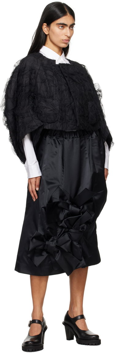 Пола Comme des Garçons Comme des Garçons Satin Midi Skirt with Bow Detail Черно | GN-S016-051, 3