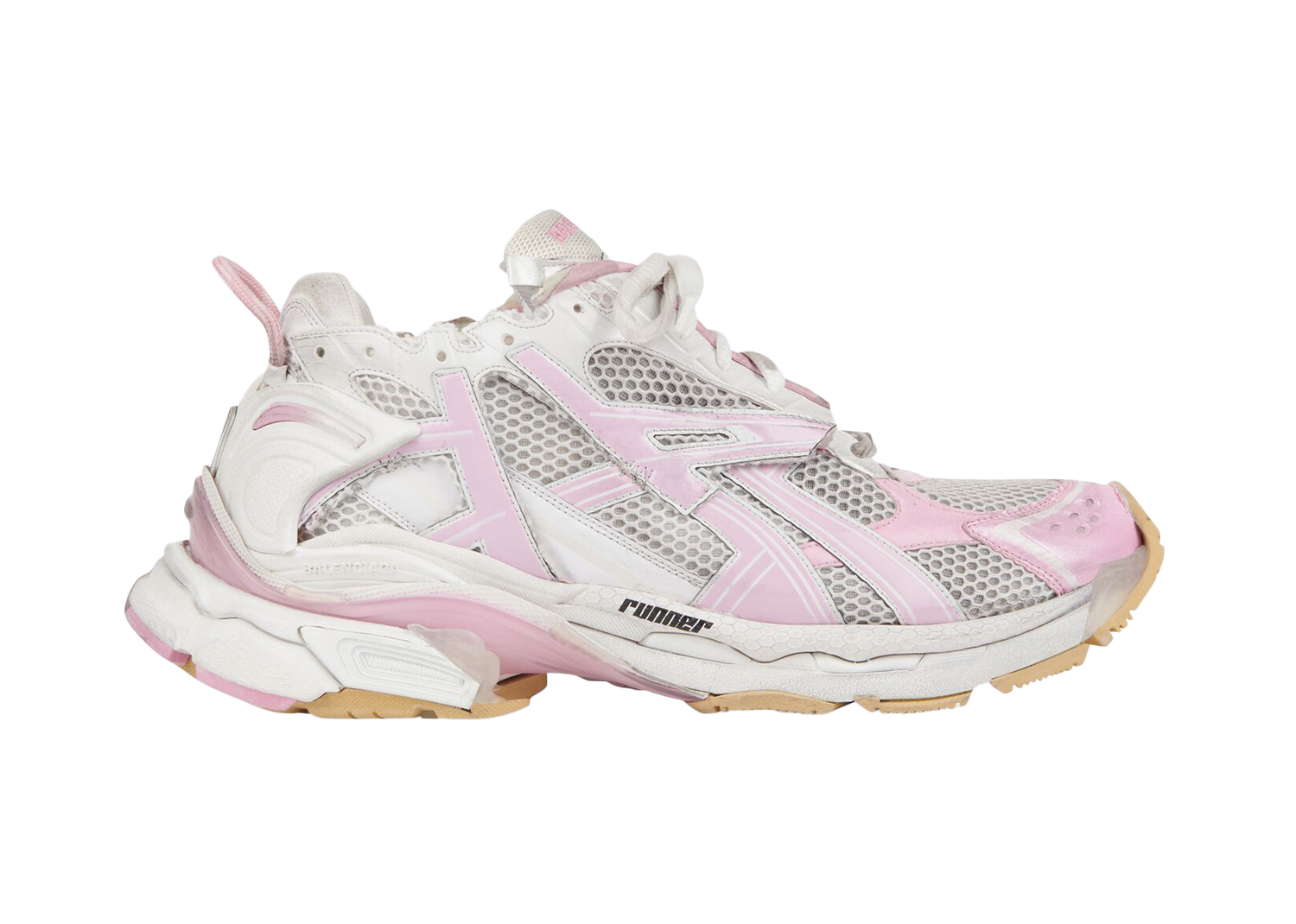 Кецове и обувки Balenciaga Runner Pink White Розово | 677403W3RB39059, 0
