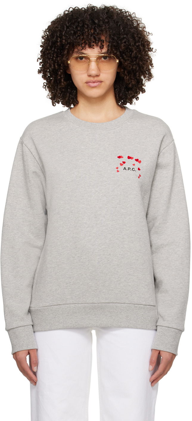 Суитчър A.P.C. Hearts Sweatshirt Сиво | COEIP-M27895, 0