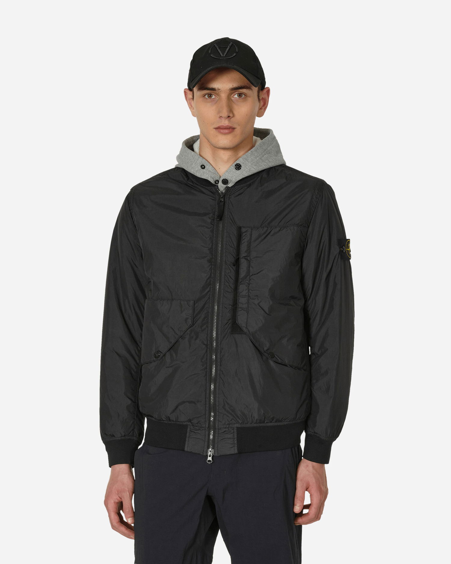 Яке бомбър Stone Island Garment Dyed Crinkle Reps PrimaLoft®-TC Bomber Черно | 791540923 V0029, 1