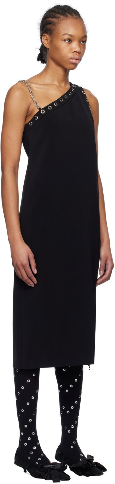 Pокля We11done We11done Unbalanced Midi Dress Черно | WD-OP0-25-130-W-BK, 1