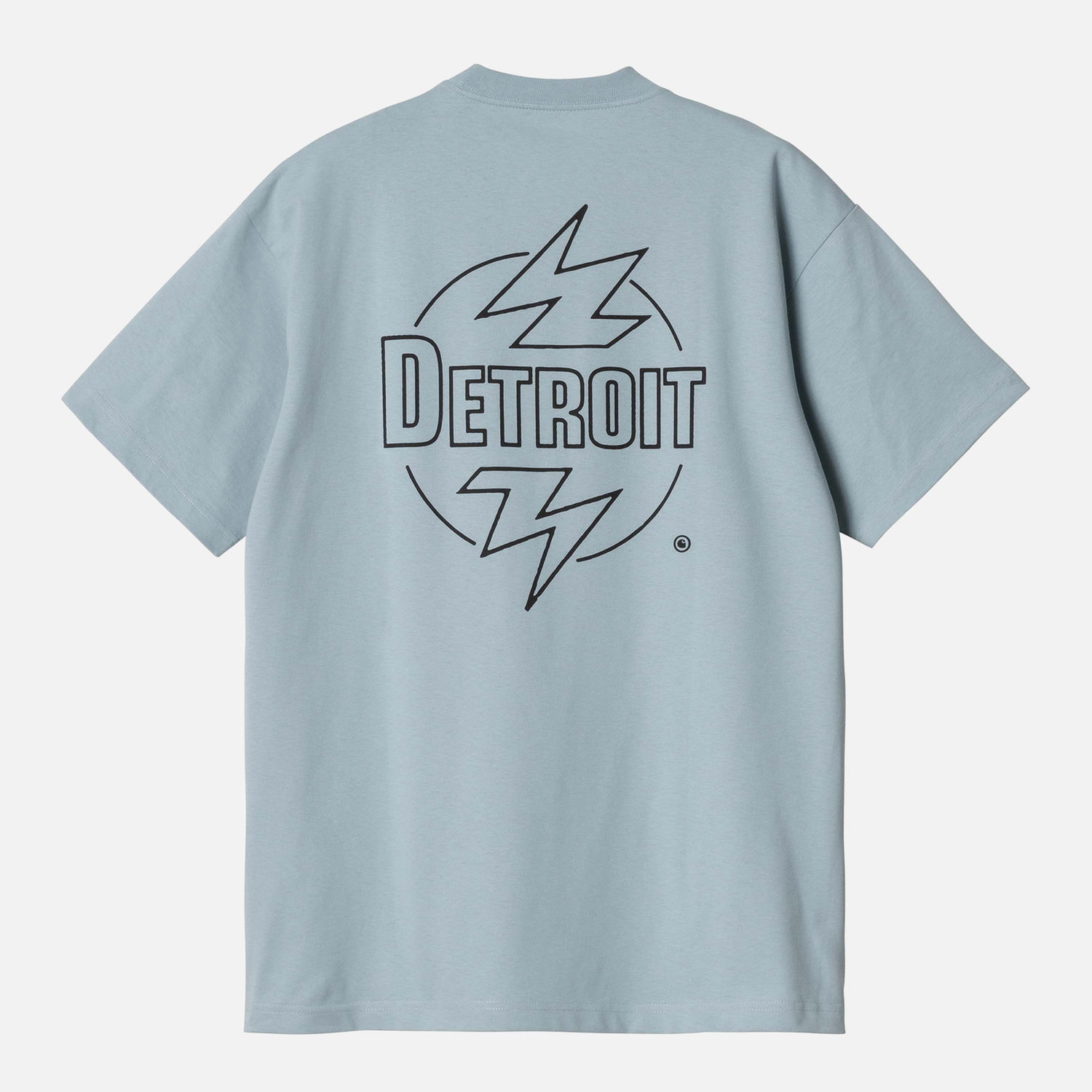 Тениска Carhartt WIP Ablaze T-Shirt - Misty Sky/Black Синьо | I033639-13GXX, 0