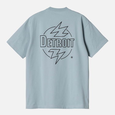 Тениска Carhartt WIP Ablaze T-Shirt - Misty Sky/Black Синьо | I033639-13GXX, 0