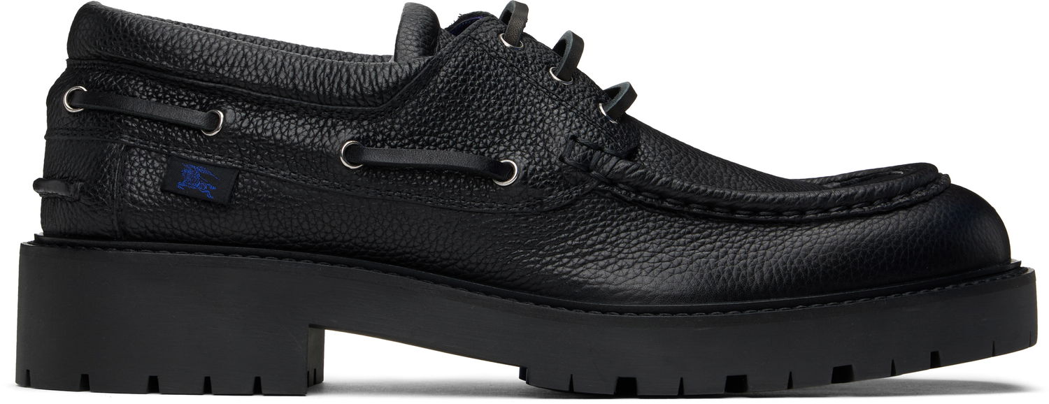 Кецове и обувки Burberry Leather Raft Shoes Черно | 8101539, 0