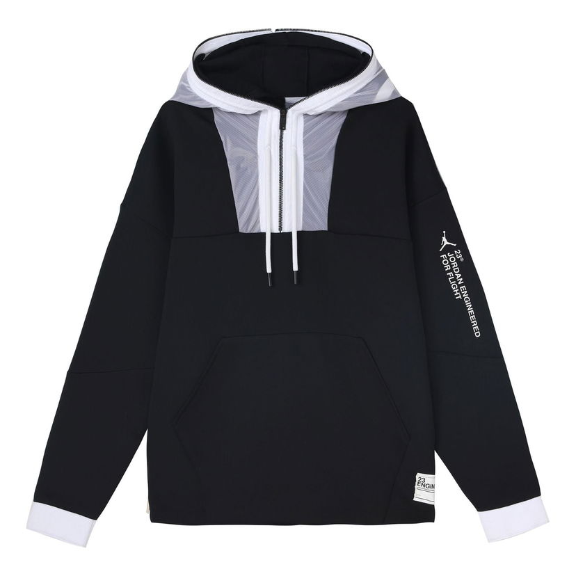 Суитчър Jordan Jordan Engineered 1/2 Zipper Hoodie Черно | AT9780-010