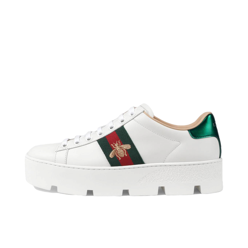 Кецове и обувки Gucci Ace Platform 'White' Бяло | 577573 DOPE0 9064