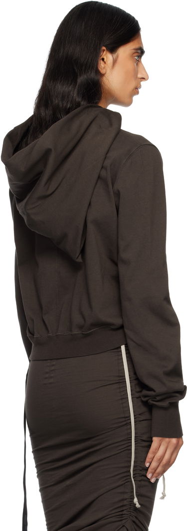 Суитчър Rick Owens Concordians Mountain Asymmetrical Zip Hoodie Кафяво | DS02E7247 RIG, 2