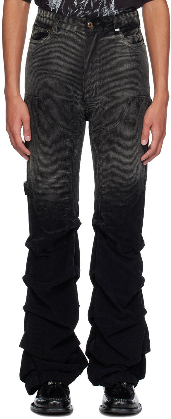Карго панталони We11done We11done Washed Wrinkled Corduroy Pants Черно | WD-PT2-24-237-M-BK, 0