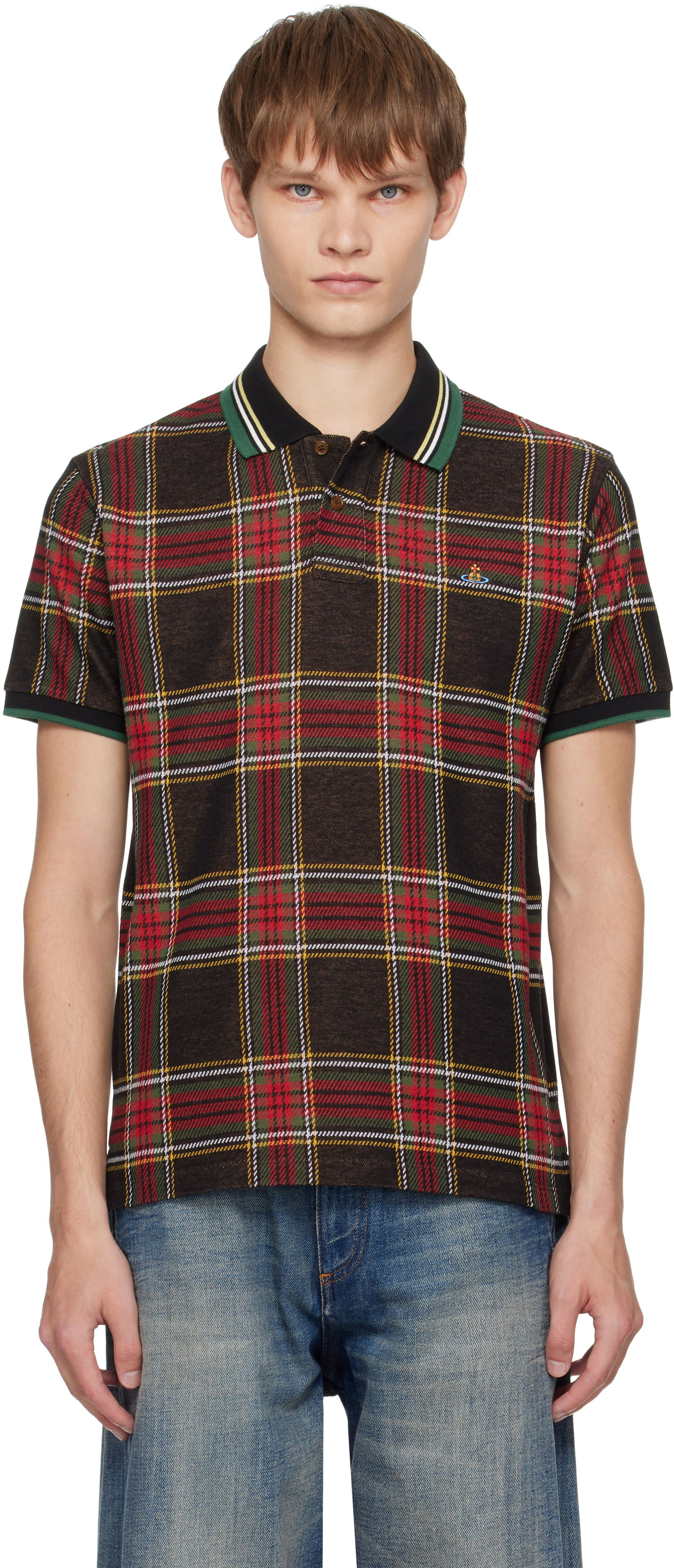 Поло тениска Vivienne Westwood Vivienne Westwood Classic Plaid Polo Многоцветен | 2H01000P-J009T-, 0
