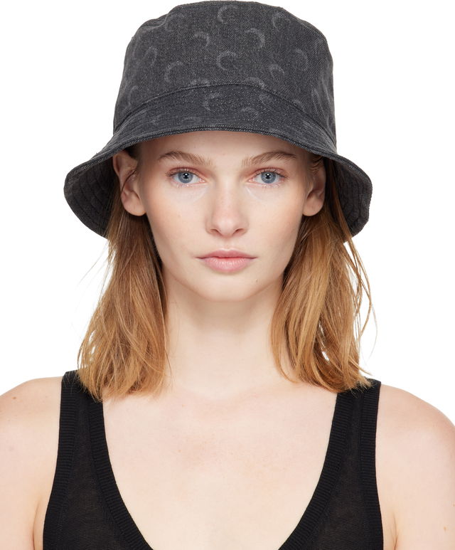 Marine Serre Moon Laser Denim Bucket Hat