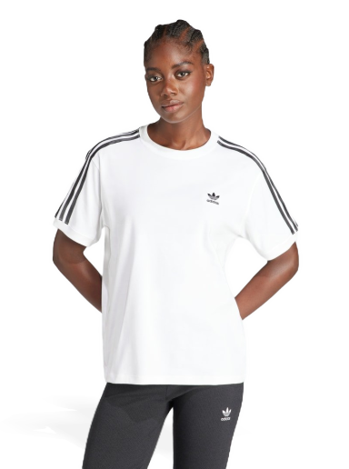 Тениска adidas Originals 3-Stripes Tee Бяло | IR8051