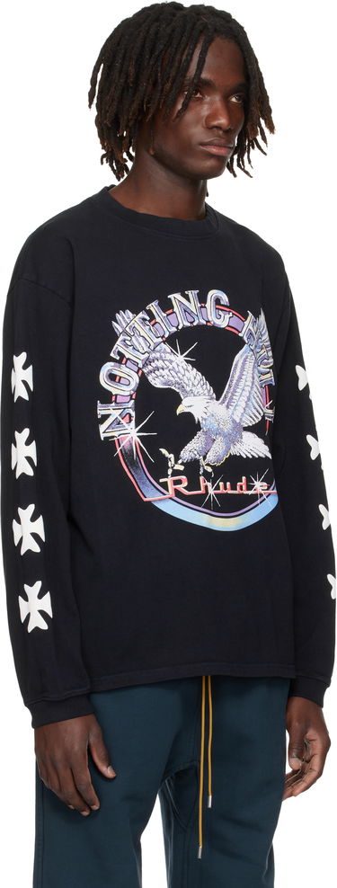 Тениска Rhude Rhude Notting Hill Eagle Graphic Long Sleeve T-Shirt Черно | RHPF25TT14012, 4