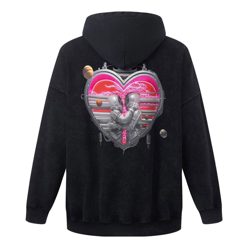 Суитчър Li-Ning Graphic Print Hoodie Черно | AWDT231-1