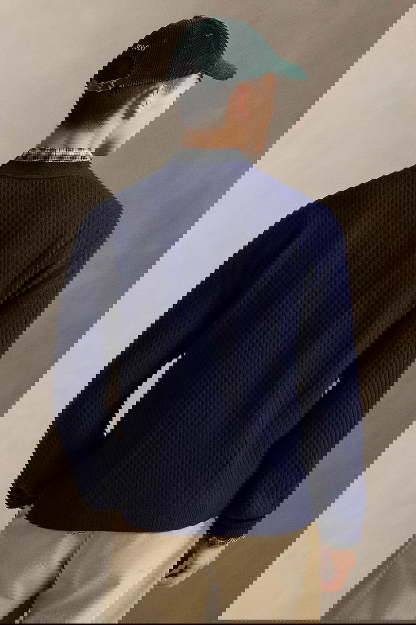 Пуловер Polo by Ralph Lauren Polo Bear Wool Ribbed Cardigan Тъмно синьо | 710979094, 1