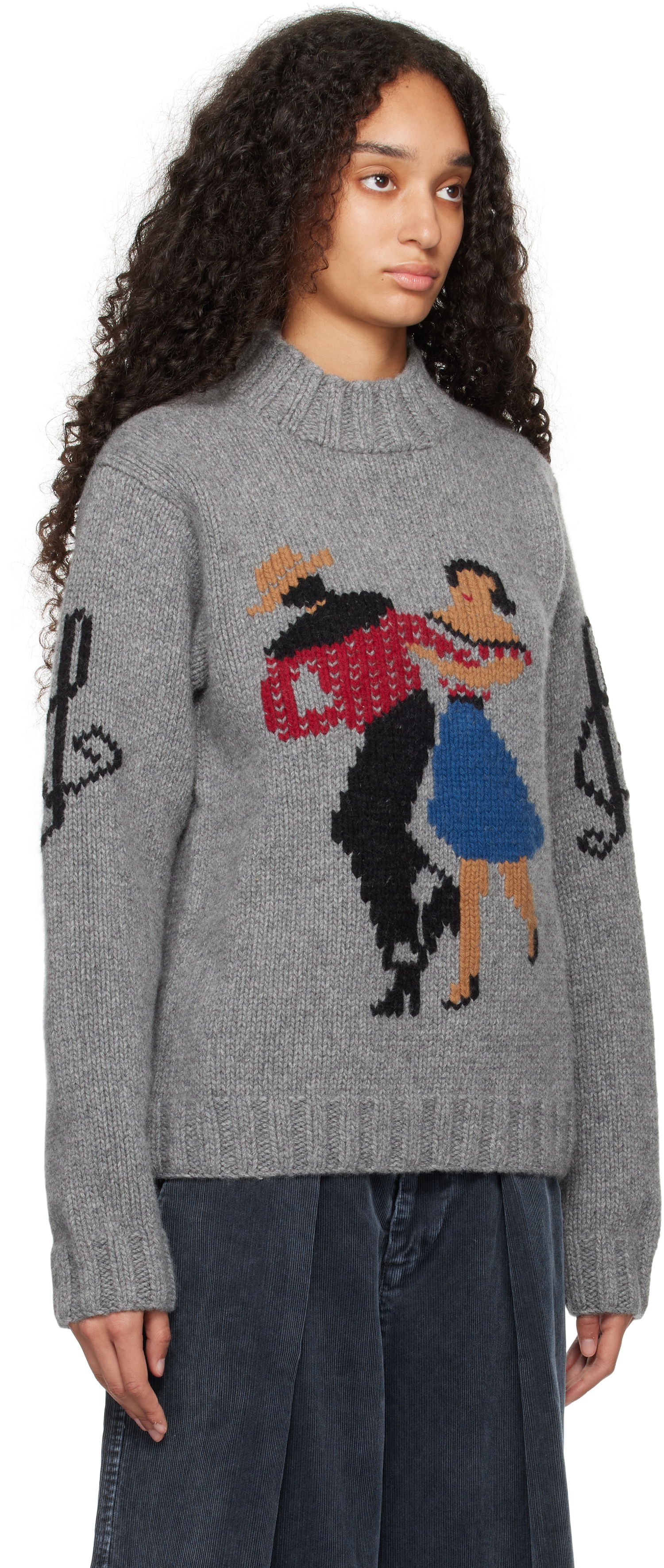 Пуловер YMC YMC Bluto Knit Sweater Сиво | Q8XAW, 1