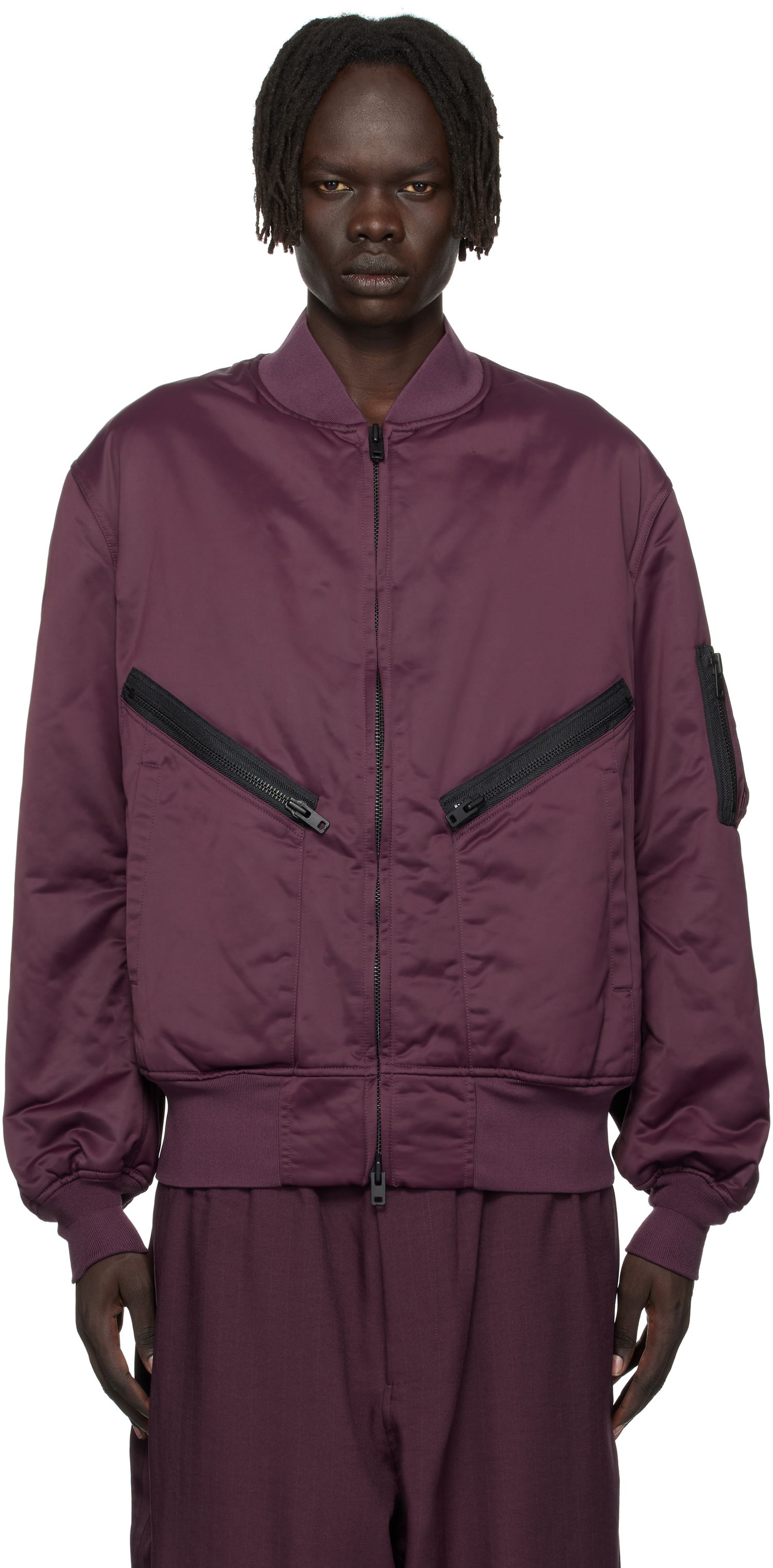 Яке бомбър Y-3 Y-3 Insulated Bomber Jacket Бургунди | KA2397, 0