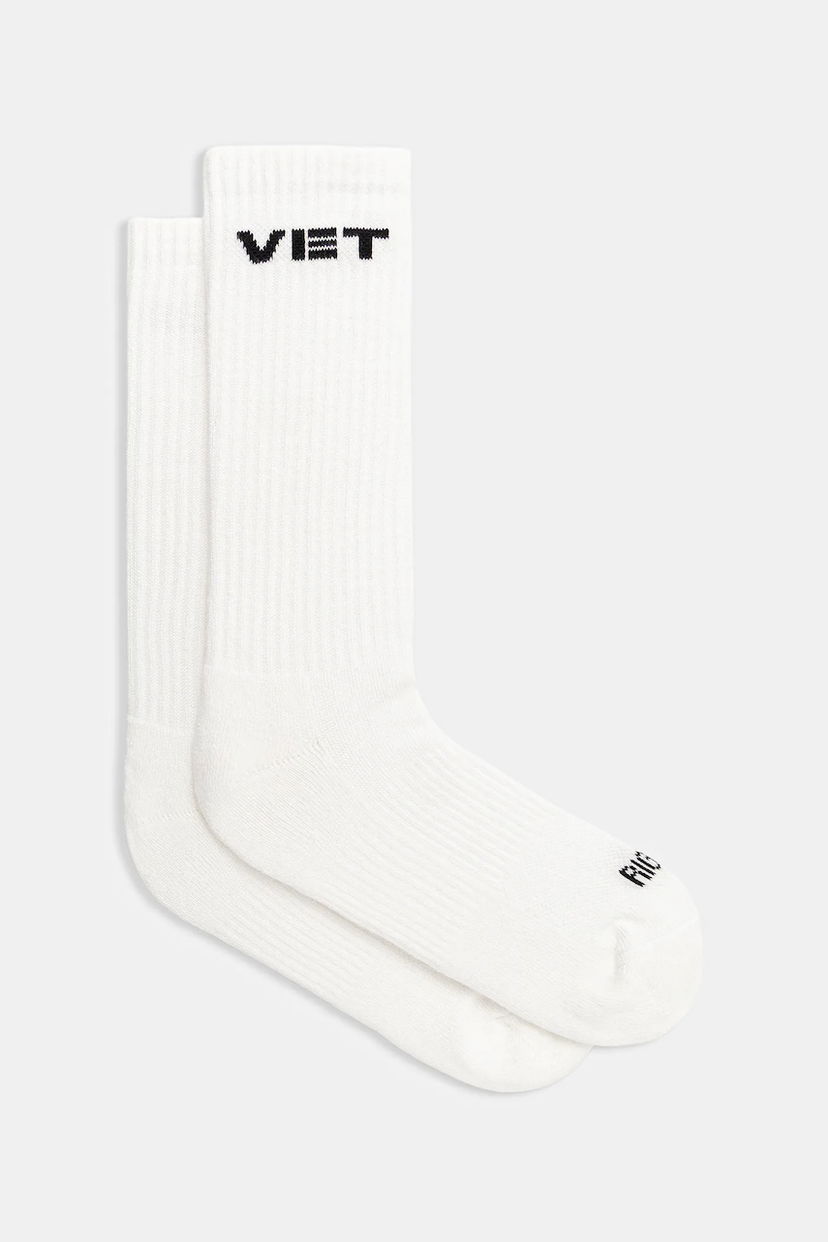 Чорапи VETEMENTS Vet Crew Socks Бяло | UH76SO250W