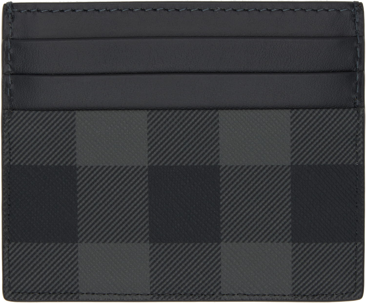 Портфейл Burberry Tall Check Card Holder Черно | 8074102, 1
