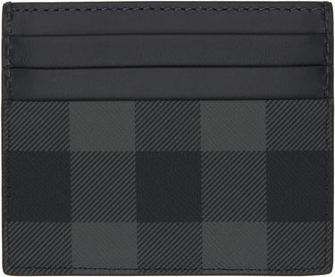 Портфейл Burberry Tall Check Card Holder Черно | 8074102, 1