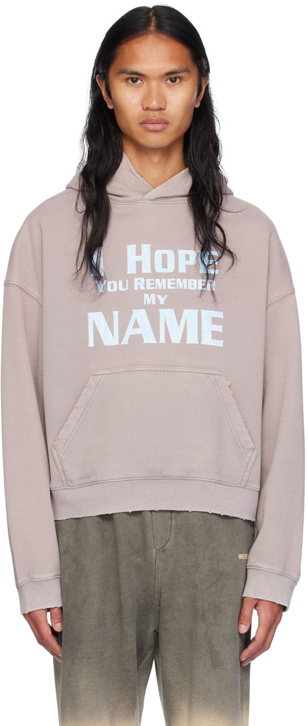 Суитчър We11done Lettering Hoodie Лилаво | WD-TH2-24-813-U-LP, 0