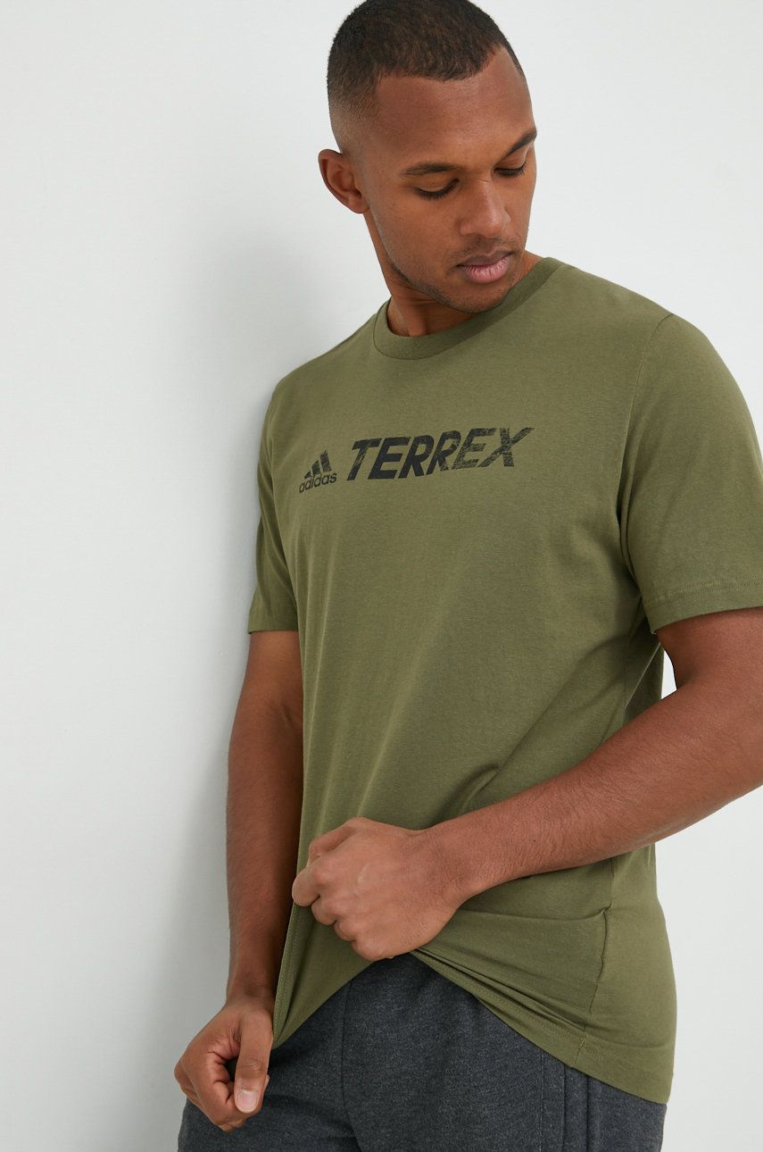 Тениска adidas Performance TERREX Classic Logo T-Shirt Зелено | HF3283, 0
